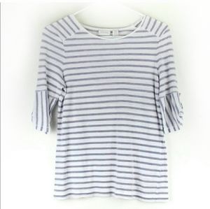 Chico's Purple White Stripe Top XS Chico's Size 00
